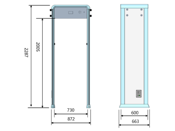 陜西鑫安安防測溫人臉安檢門